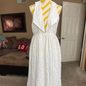 Posse white linen dress